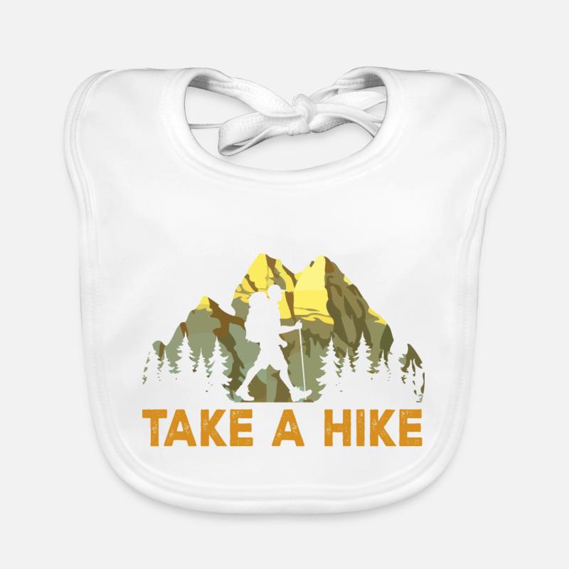 wandern gehen. take a hike. wandern, trekking, Baby Bio-Lätzchen