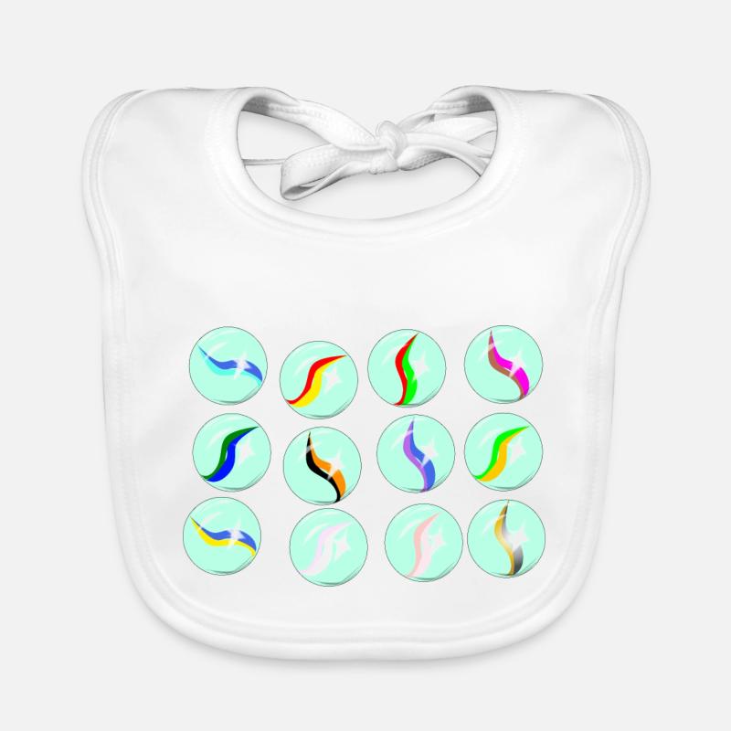 Sammlung Glasmarmor Baby Bio-Lätzchen