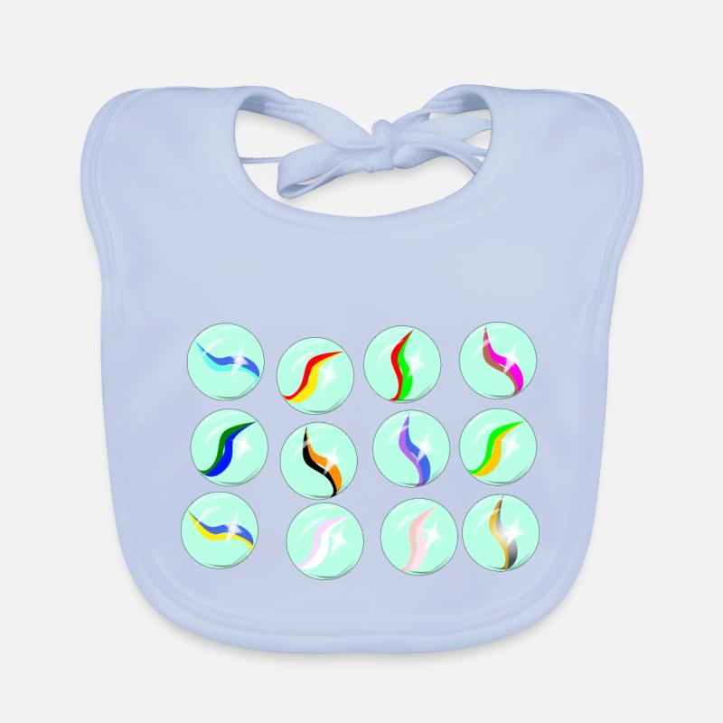 Sammlung Glasmarmor Baby Bio-Lätzchen