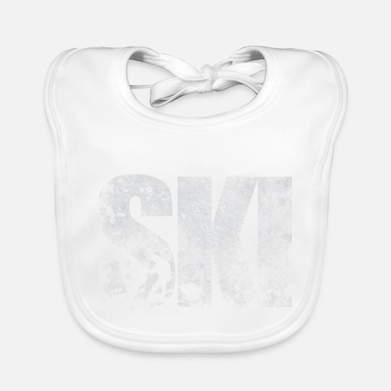 SKI - Baby Bio-Lätzchen - Weiß