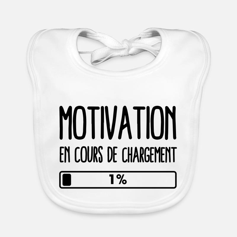Motivation phrase humour Bavoir bio Bébé
