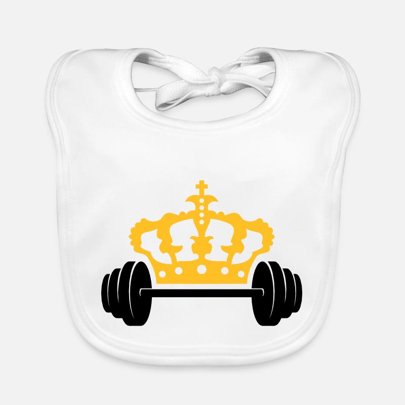 Conception du logo Krone Dumbbell Bavoir bio Bébé