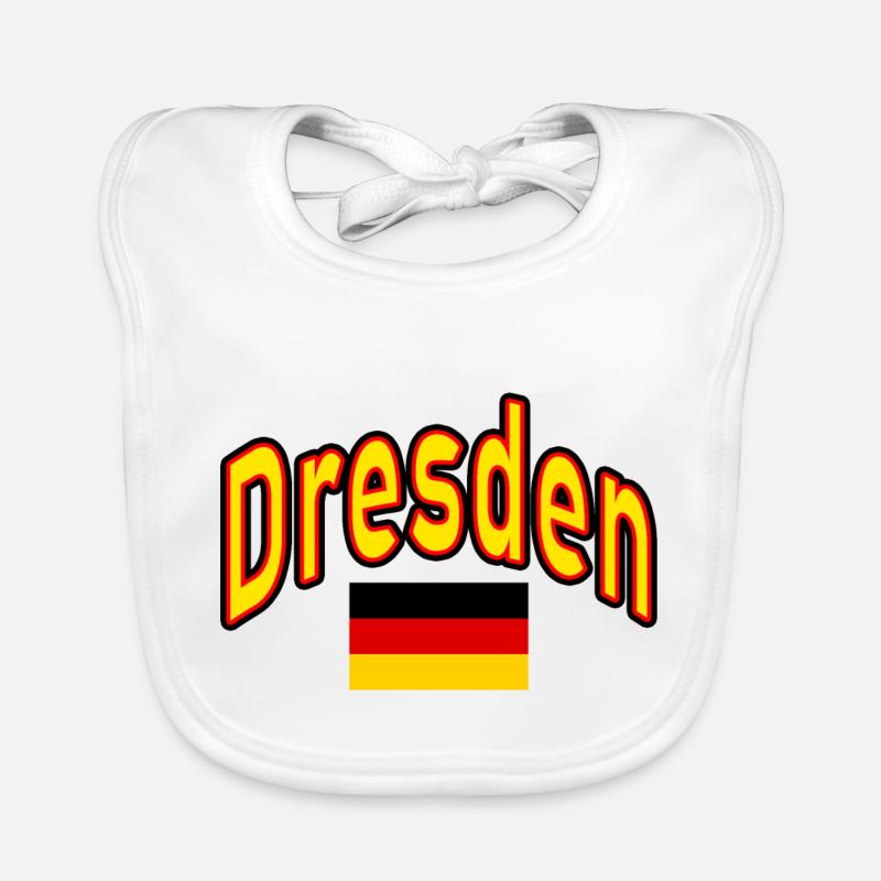Dresden germany flag Organic Baby Bibs