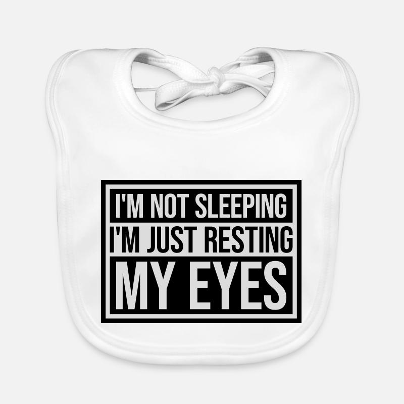 im not sleeping Zitat Baby Bio-Lätzchen