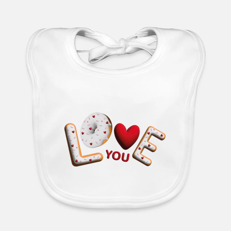 Donut Liebe dich Baby Bio-Lätzchen