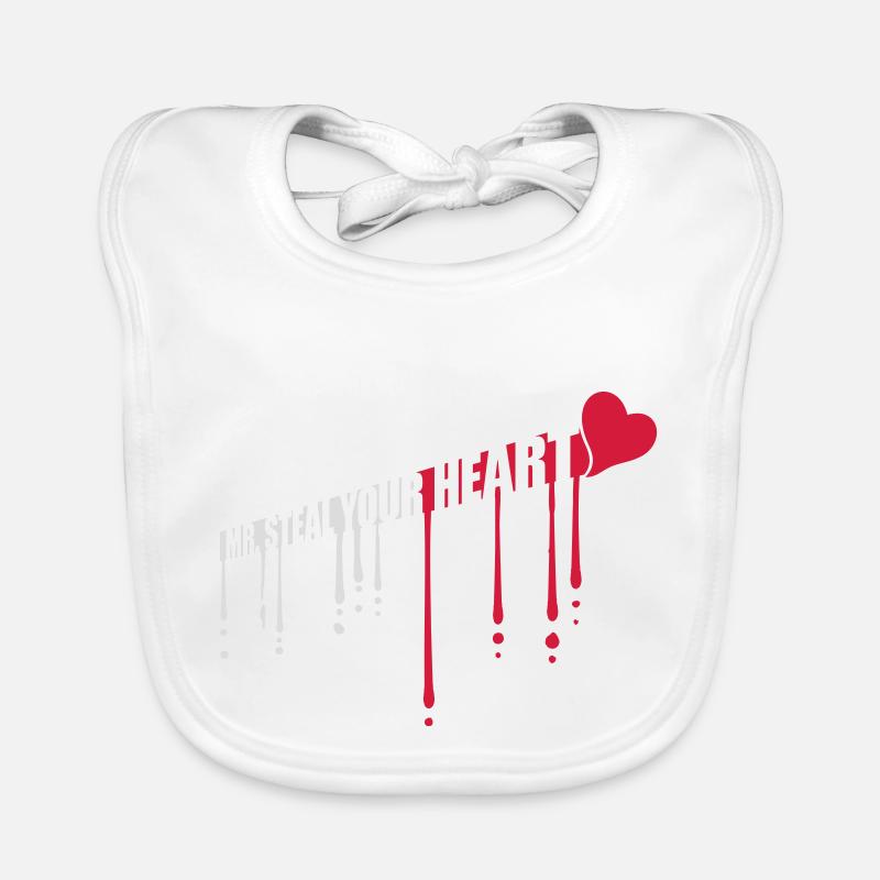 mr steal your heart Baby Bio-Lätzchen