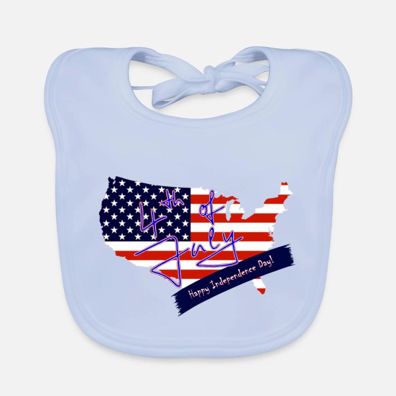 Happy Independence Day Baby Bio-Lätzchen