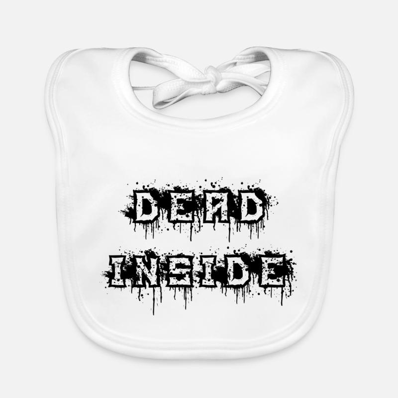 dead inside black Baby Bio-Lätzchen