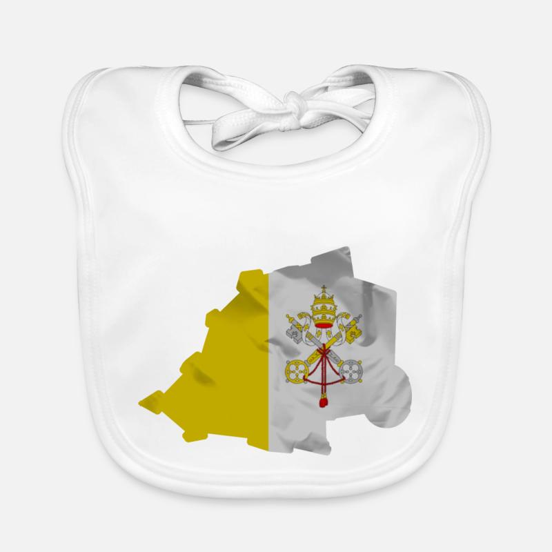 Drapeau de la Cité du Vatican en forme de pays Bavoir bio Bébé