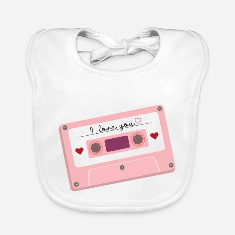Cassette tapes Organic Baby Bibs