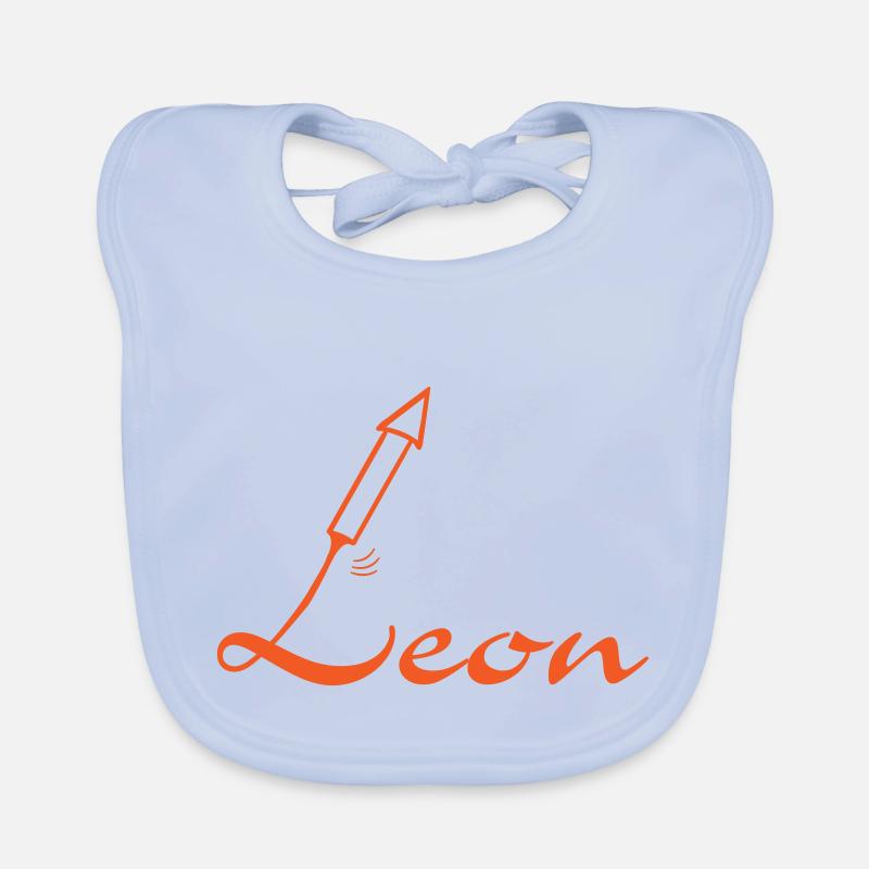 Revendication de Léon avec fusée | Graphique vectoriel Bavoir bio Bébé