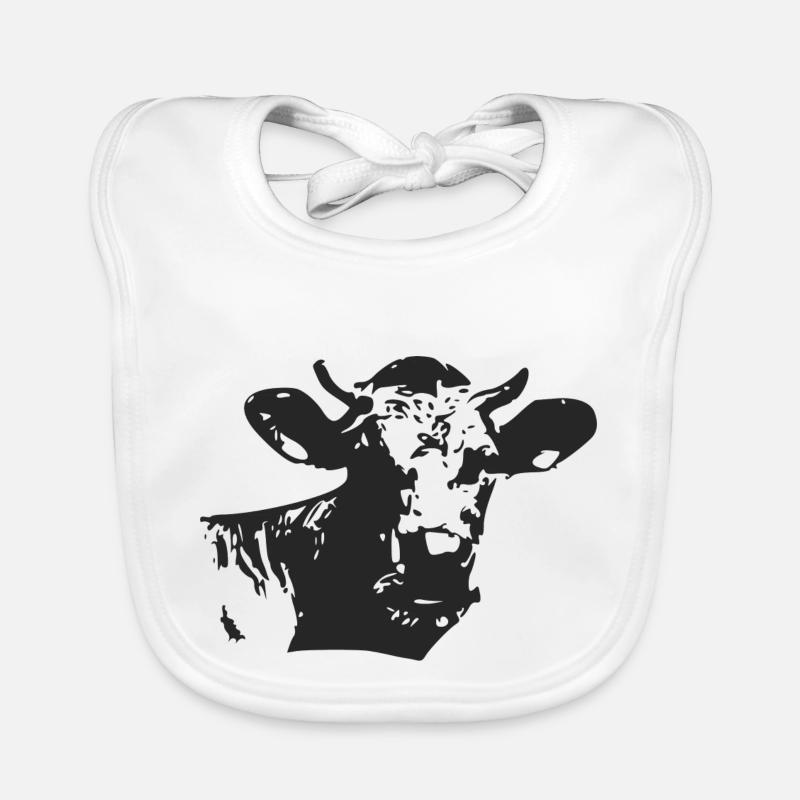 Kuh-Silhouette Baby Bio-Lätzchen