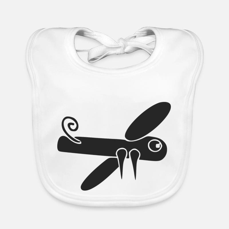 Stylized dragonfly Organic Baby Bibs