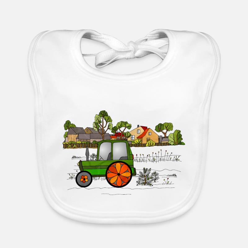 Tractor Organic Baby Bibs
