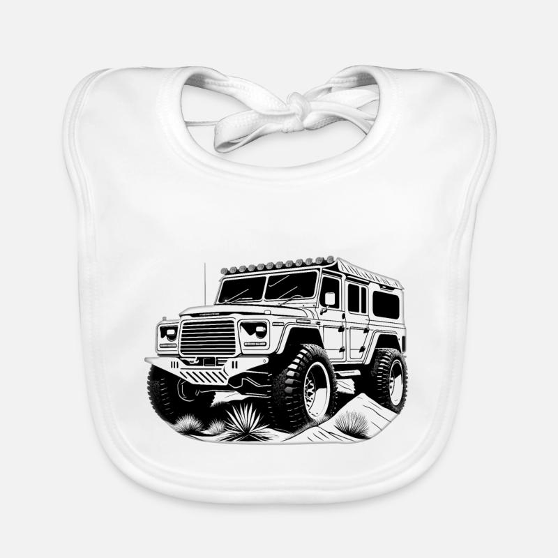 Offraod Geländewagen Motiv Baby Bio-Lätzchen