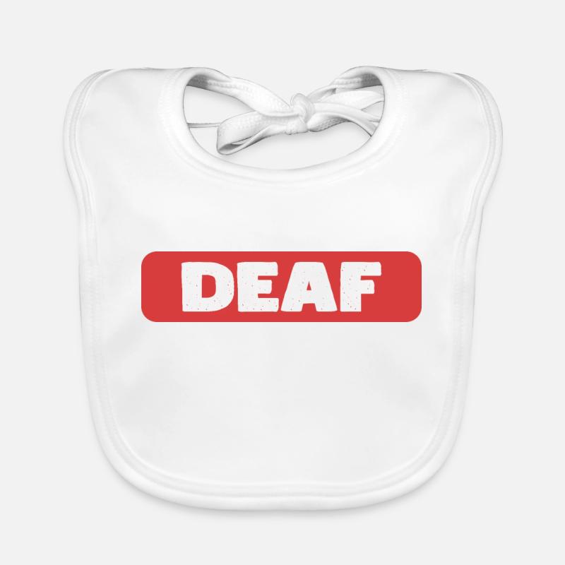 Deaf Tag, Gift For The Hearing Impaired Organic Baby Bibs