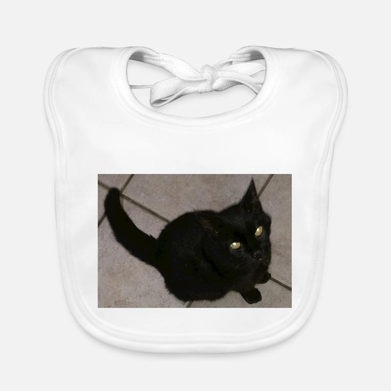 Chat noir Bavoir bio Bébé