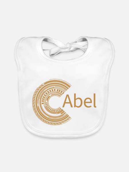Für Abel - Baby Bio-Lätzchen - Weiß - Vorne