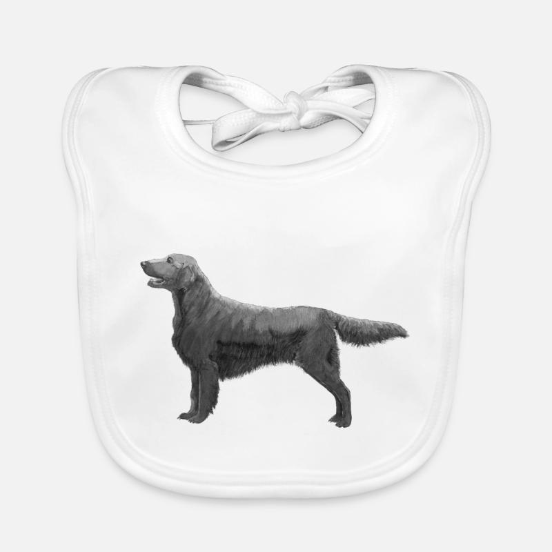 Flatcoated Retriever Organic Baby Bibs