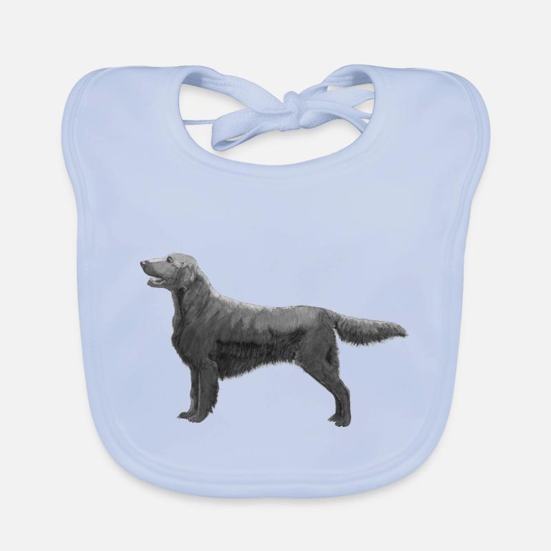 Flatcoated Retriever Organic Baby Bibs