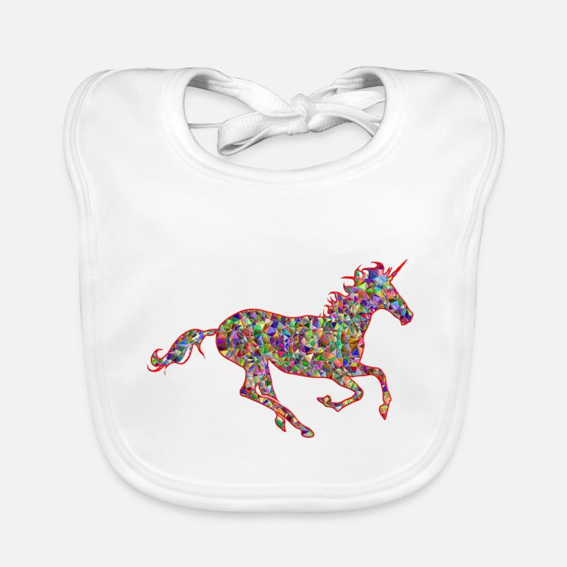 Pferd mit Horn Baby Bio-Lätzchen