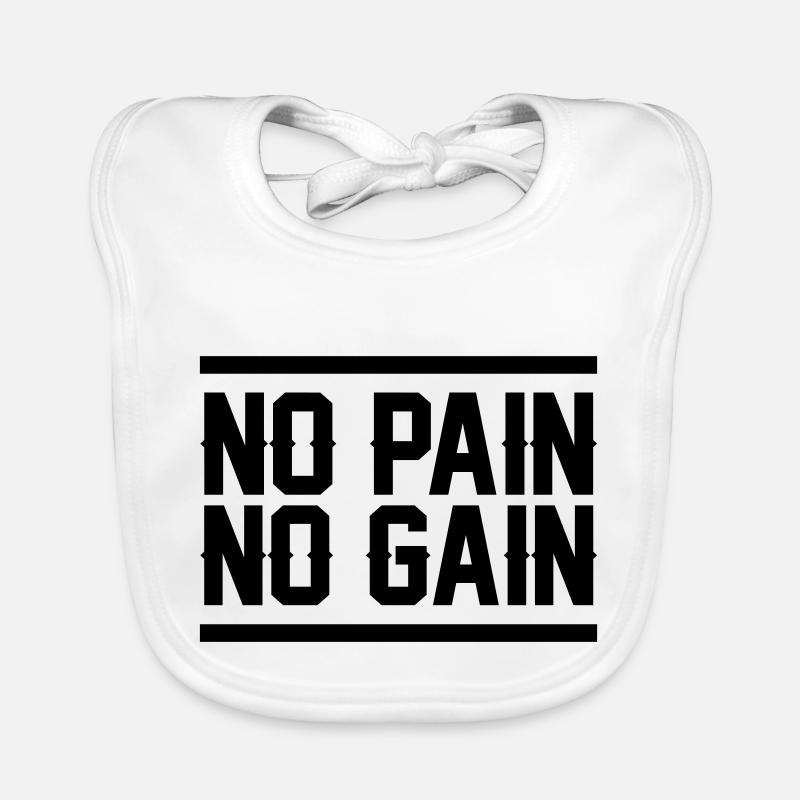 No Pain No Gain Organic Baby Bibs