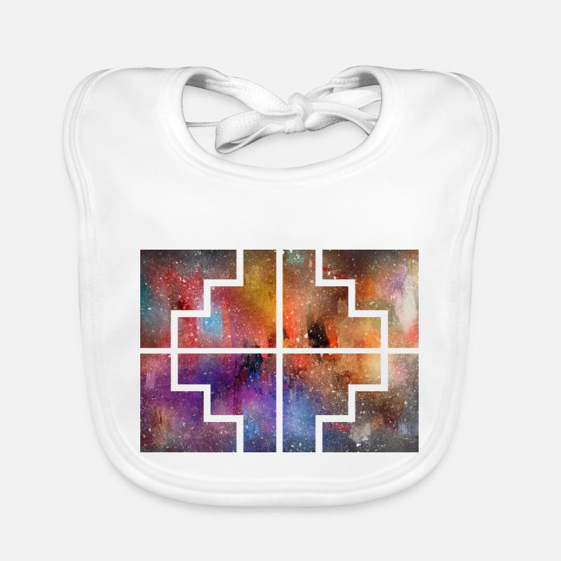 Geometric Collor Organic Baby Bibs