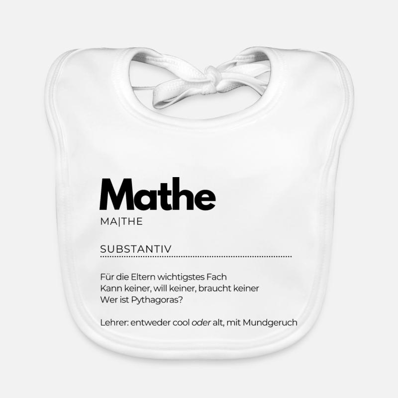 Definition "Mathe" Baby Bio-Lätzchen