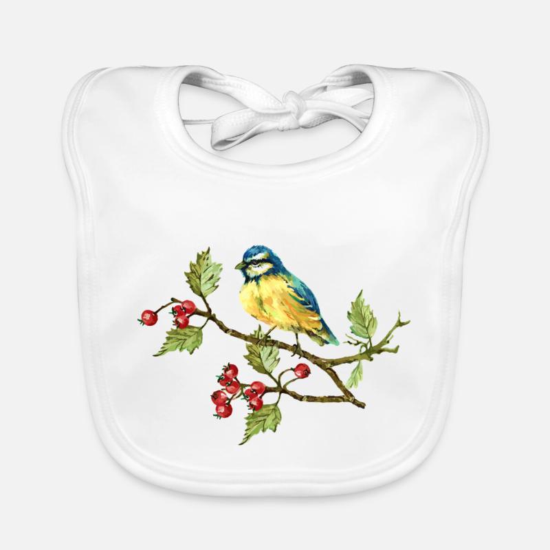 Bunter Vogel Baby Bio-Lätzchen