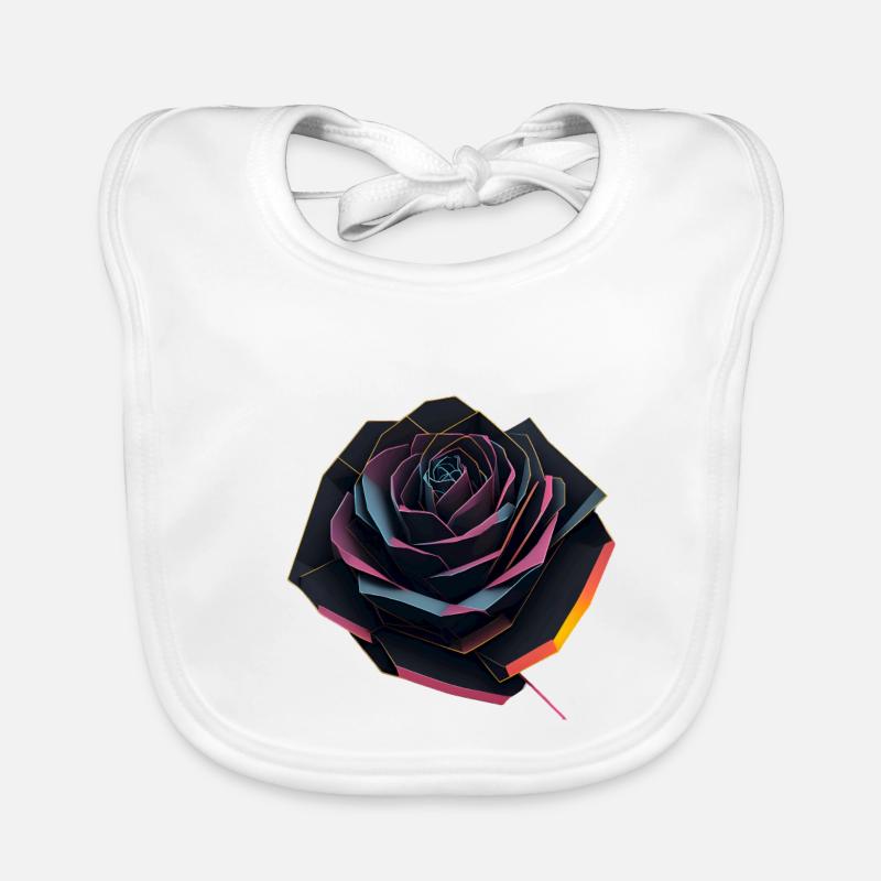 Abstrakte Rose Baby Bio-Lätzchen
