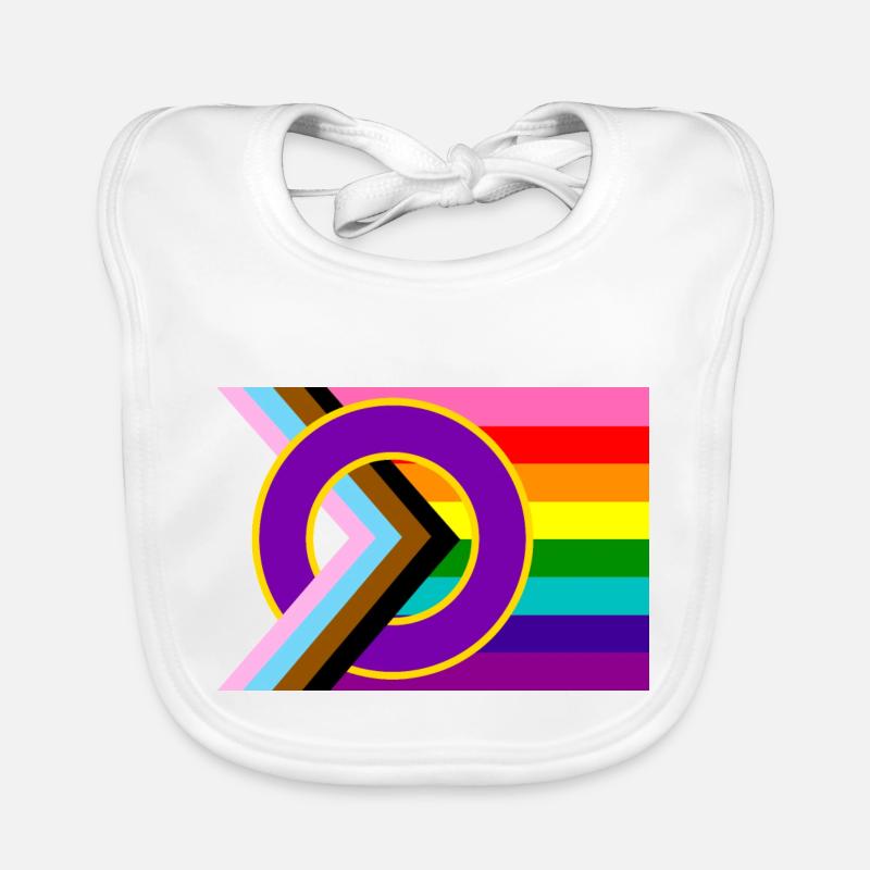 Progressive Pride Flag Organic Baby Bibs