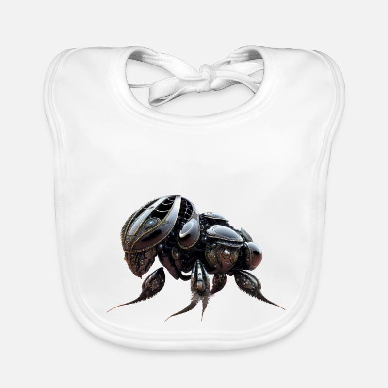 Elephant Beetle Robot Organic Baby Bibs