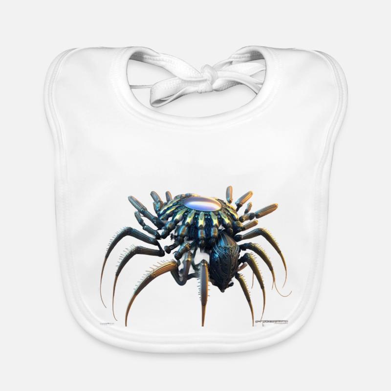 Crab Spider Robot Organic Baby Bibs