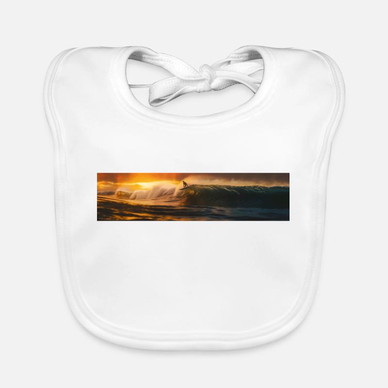 Surfeurs de vagues Bavoir bio Bébé