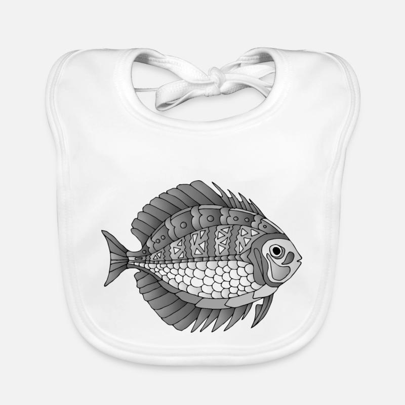 Fisch - Baby Bio-Lätzchen - Weiß