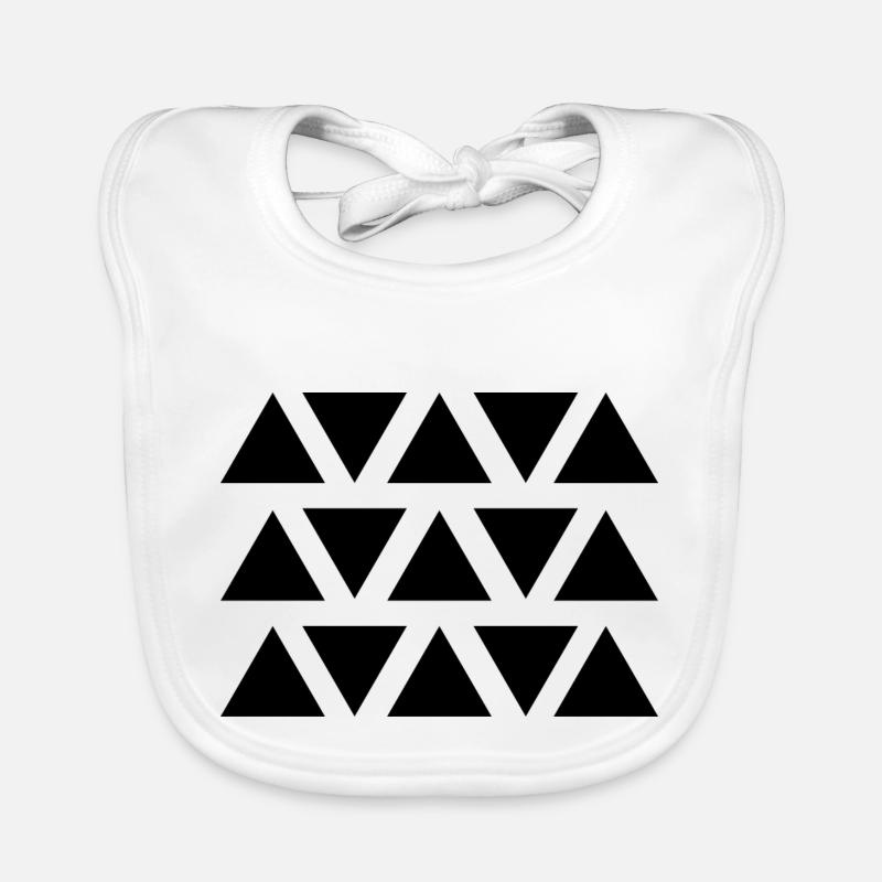 Triangle geometric shape Organic Baby Bibs