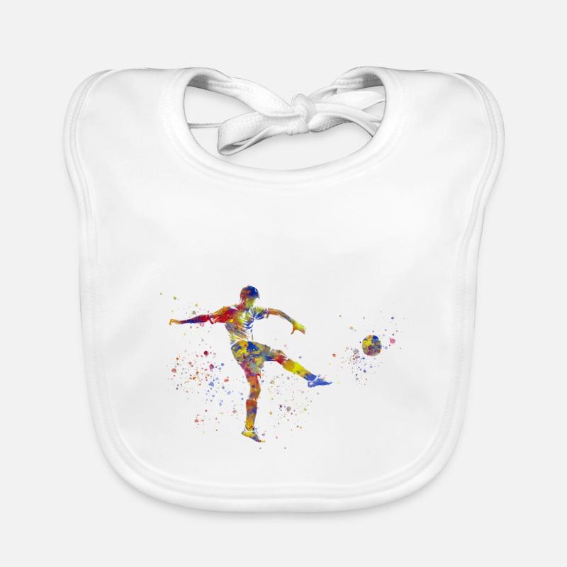 Soccer player Organic Baby Bibs