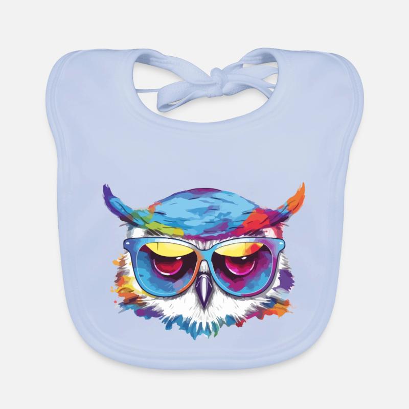 Kohl die Eule Baby Bio-Lätzchen