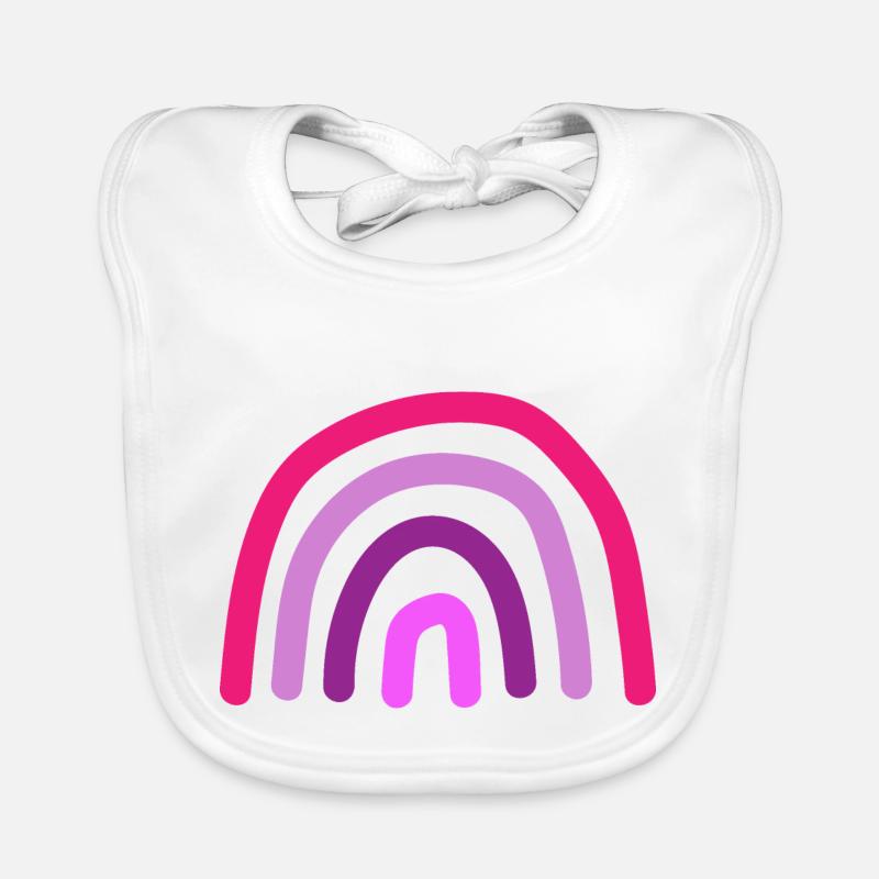 Pink rainbow Organic Baby Bibs