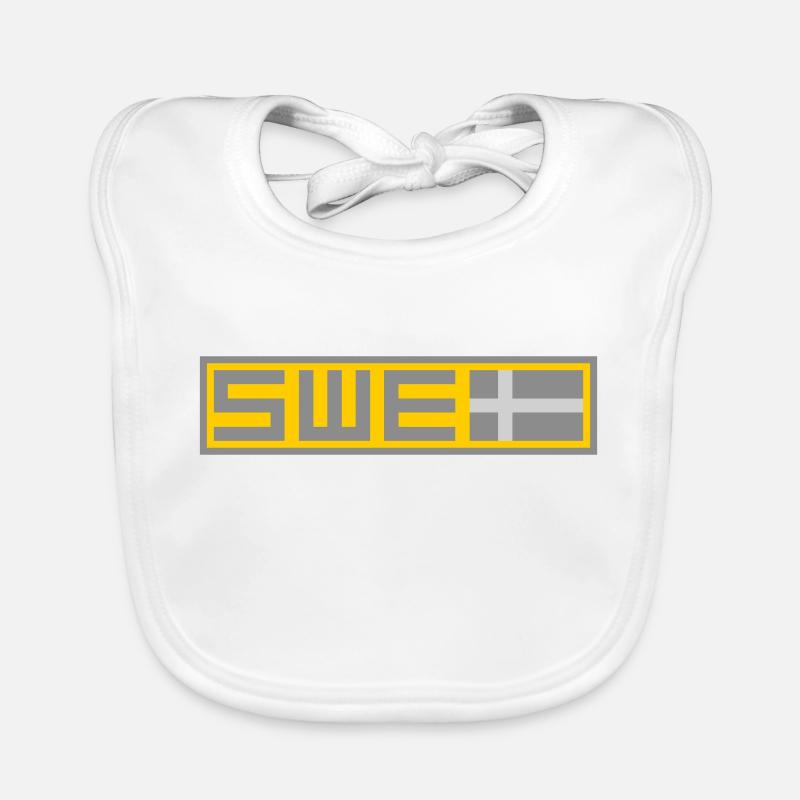Drapeau tactique de la Suède Bavoir bio Bébé