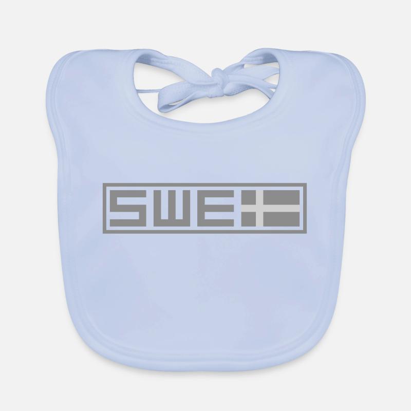 Drapeau tactique de la Suède Bavoir bio Bébé