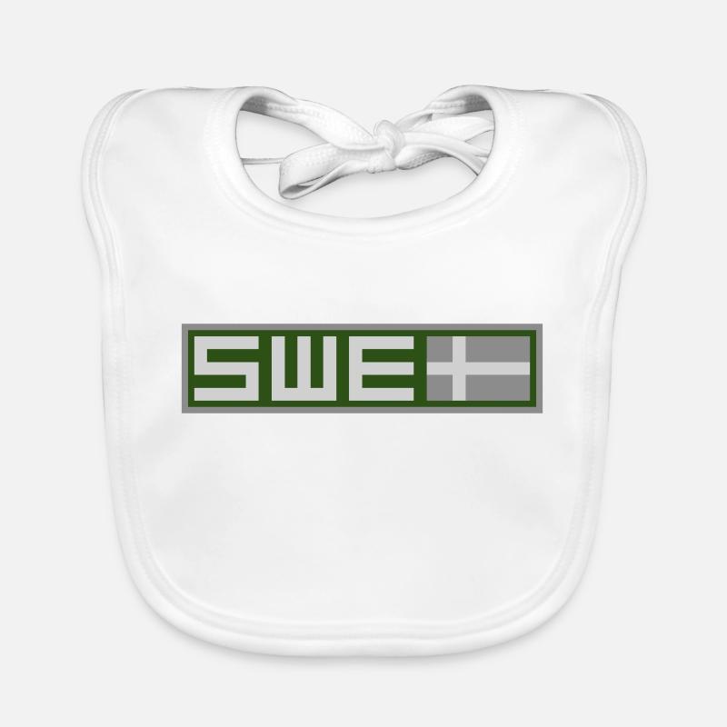 Drapeau tactique de la Suède Bavoir bio Bébé