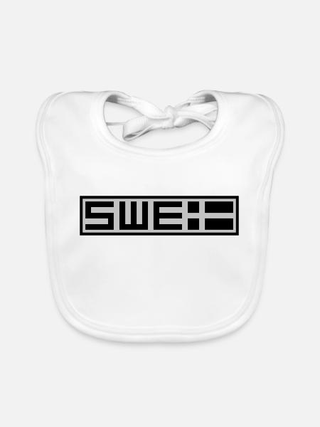 Swedish tactical - Organic Baby Bibs - white - Front