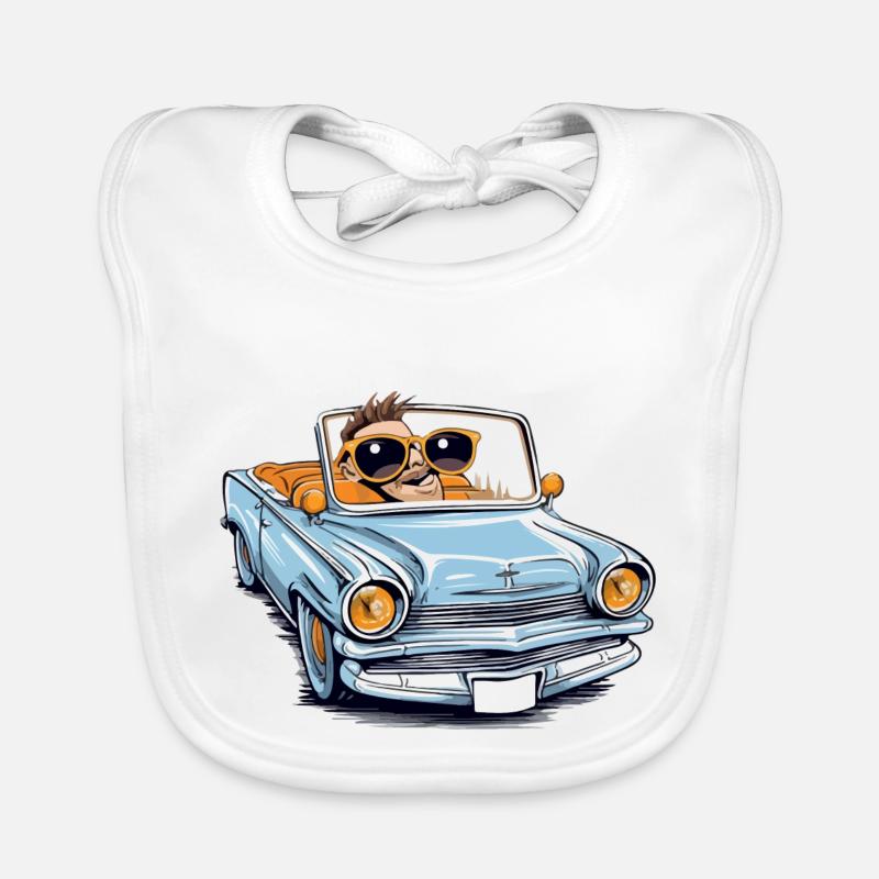 Marc en cabriolet Bavoir bio Bébé