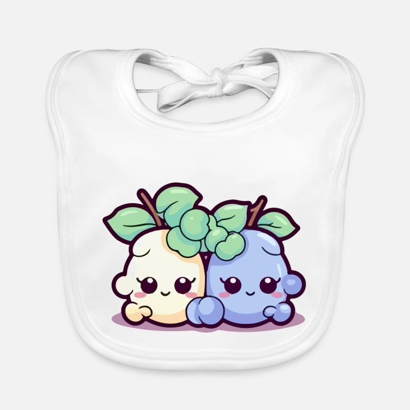 Mak und Bok Kawaii Trauben Baby Bio-Lätzchen