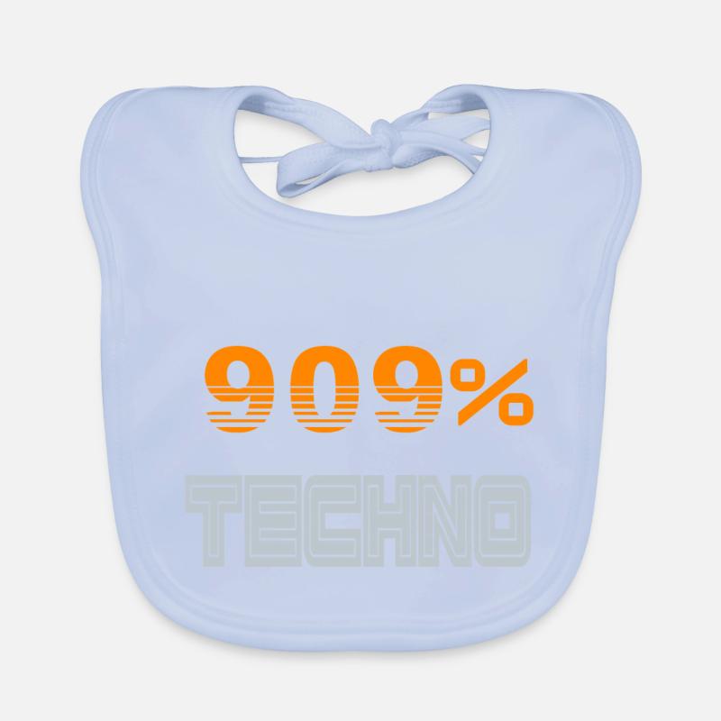 909 Techno Letter Baby Bio-Lätzchen