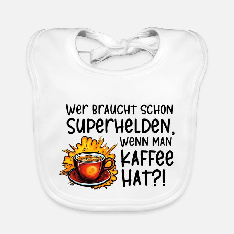 Superhelden Kaffe Baby Bio-Lätzchen