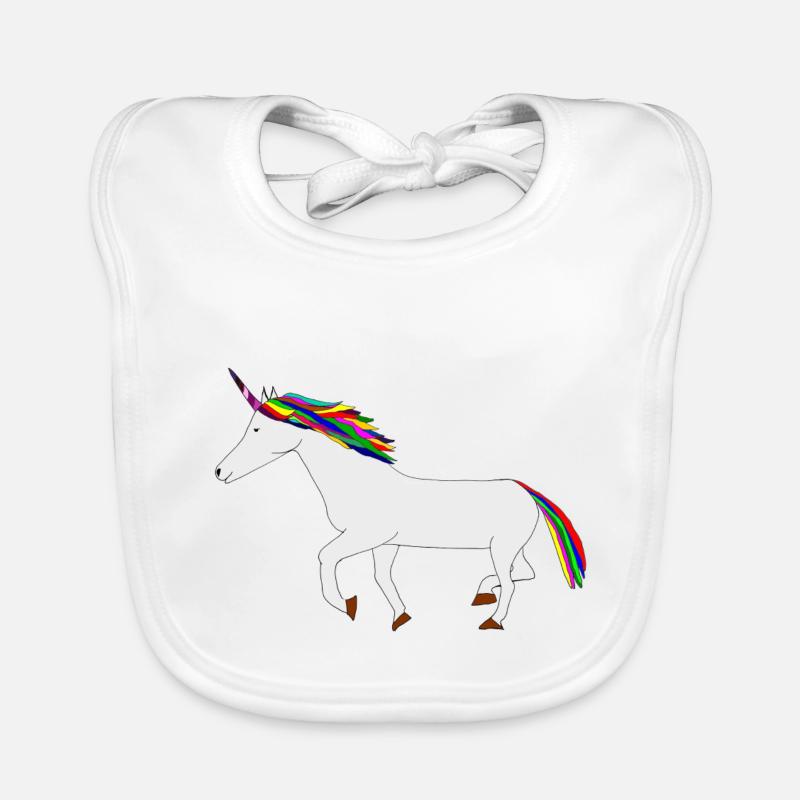buntes Einhorn Baby Bio-Lätzchen