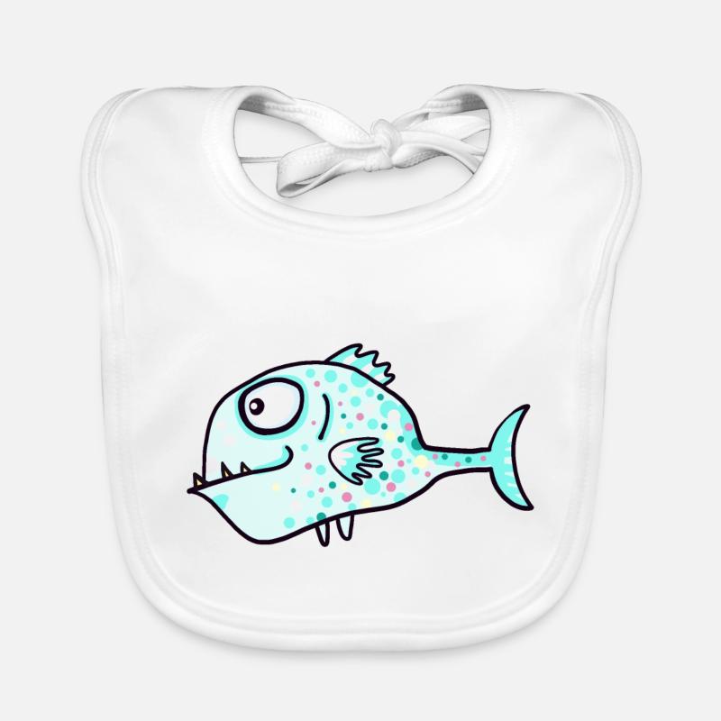 Raubfisch Baby Bio-Lätzchen