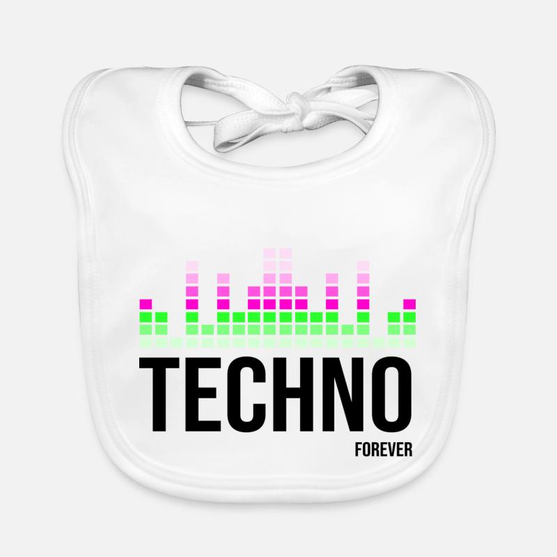 Techno music Organic Baby Bibs